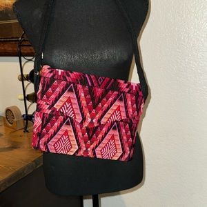 Beautiful pink and black purse crossbody